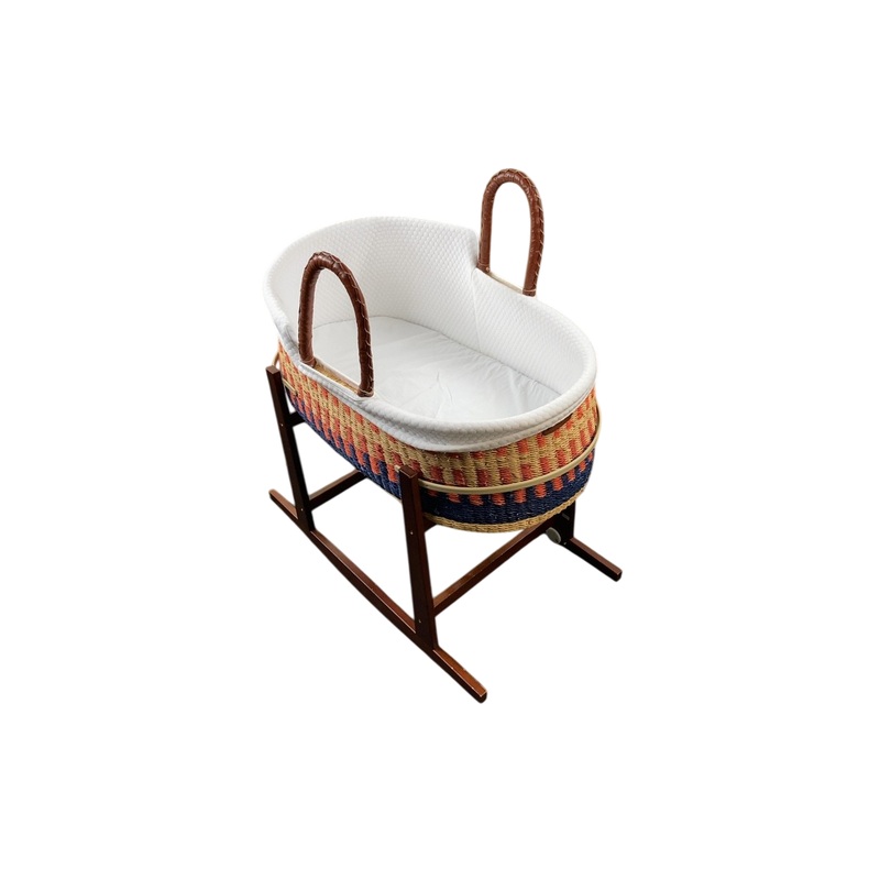 Design Dua Natural Bilia Bassinet With Rocking Stand, Espresso