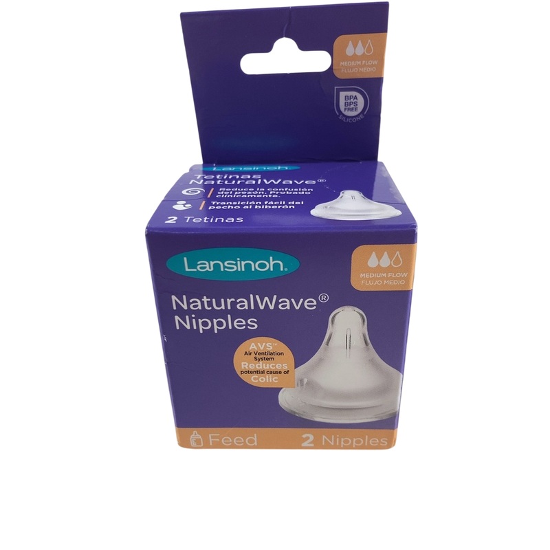 Lansinoh Nipples, 2 Pack, Medium Flow