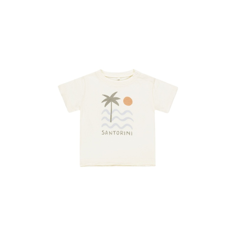 Rylee + Cru Raw Edge Tee – Santorini