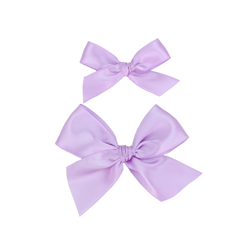 Satin Bow – Lilac Clip