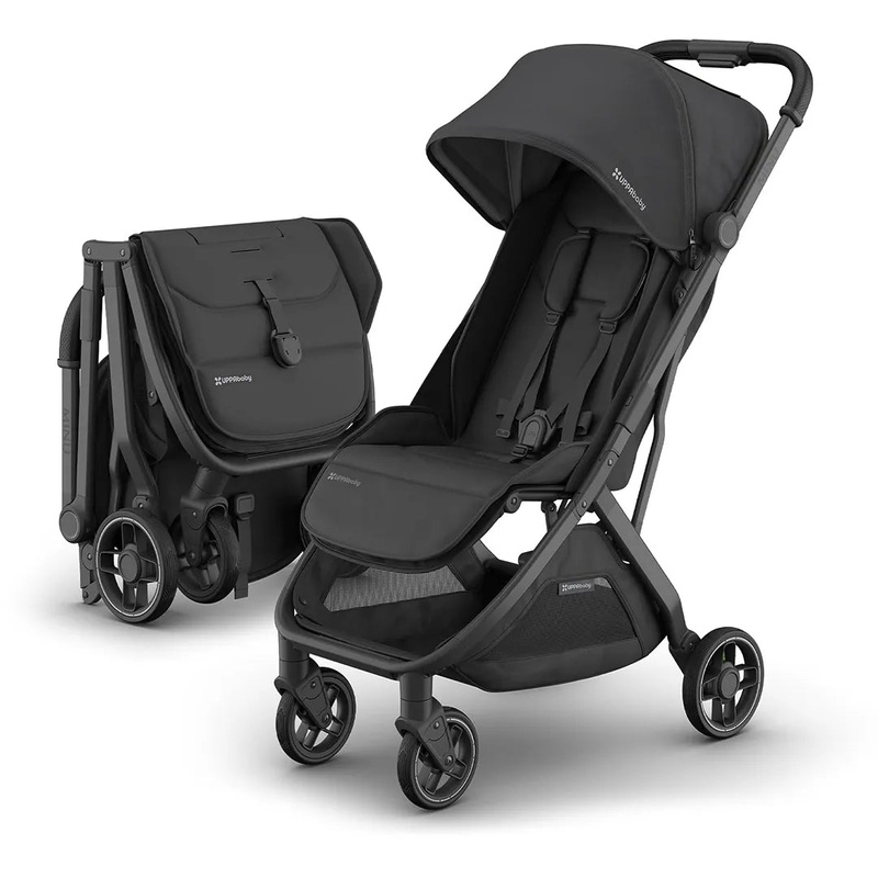 UPPAbaby Minu V3 Travel Stroller -Jake (Charcoal/Carbon Frame/Black Leather)