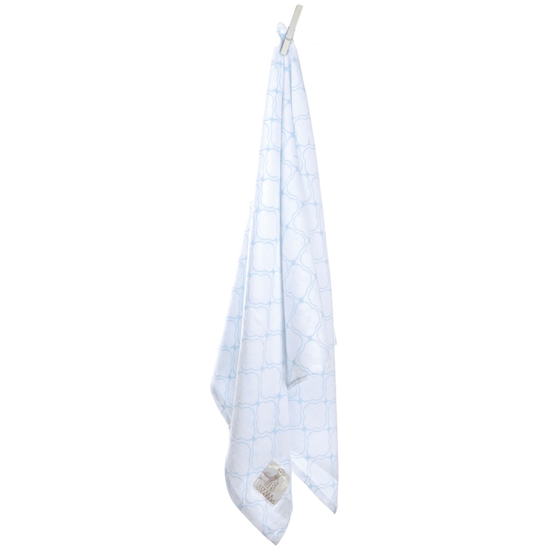 Little Giraffe Swaddle & Shelter Muslin Link Blanket 2 Pack – Blue