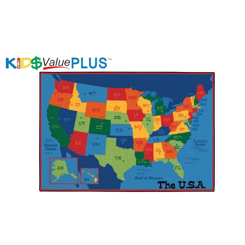 USA Map Value Rug PLUS (8′ x 12′)