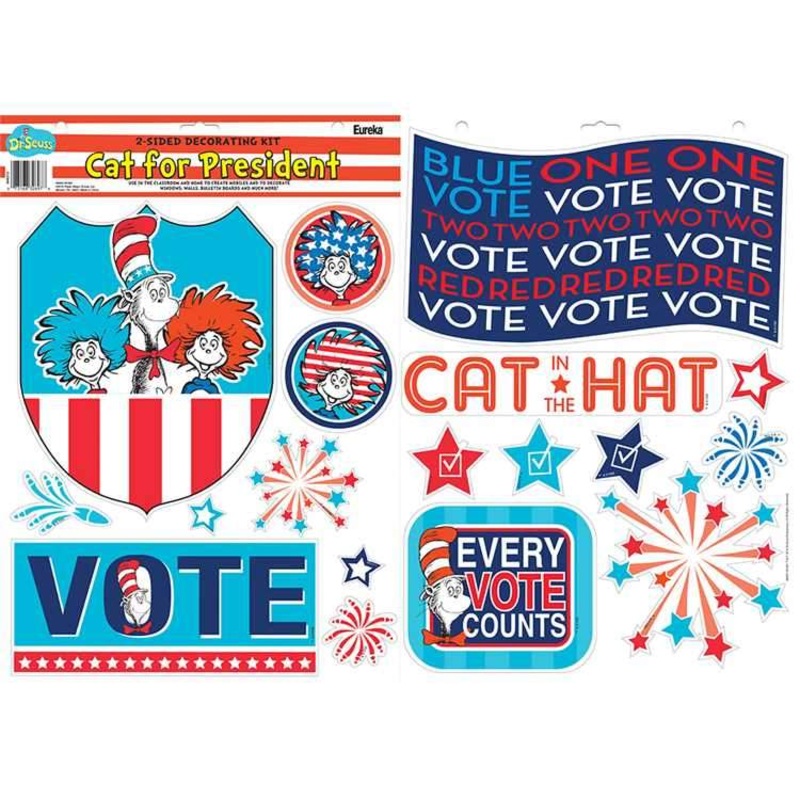 Cat in the Hat for President 2-Sided Deco Kit