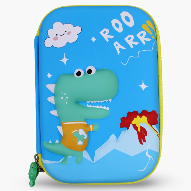 Dinosaur Pencil Case  Light Blue