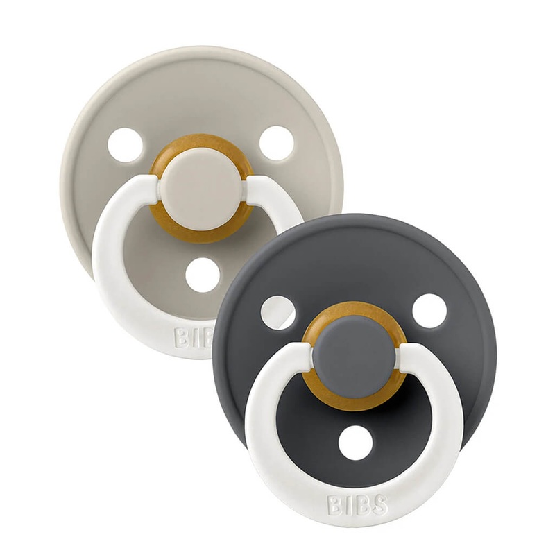 NaturalCouture Glow Pacifier 2 Pack Sand/Iron