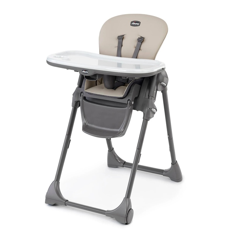 Polly Space Saving Fold Highchair – Taupe