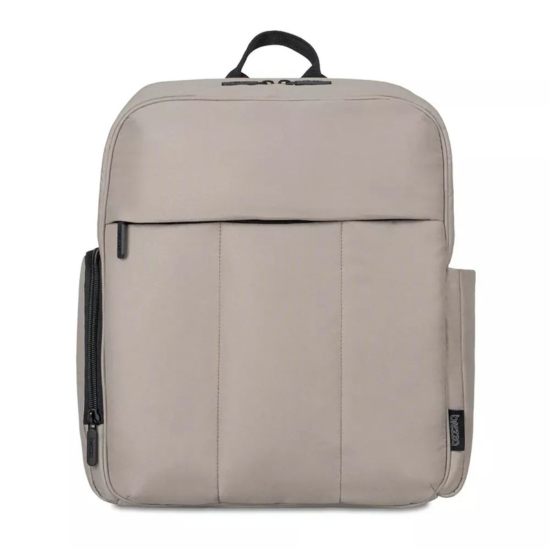 Quilted Puffer Backpack Diaper Bag – Taupe (See Description)