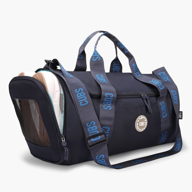 Cubs Blue Black Premium Duffel Bag