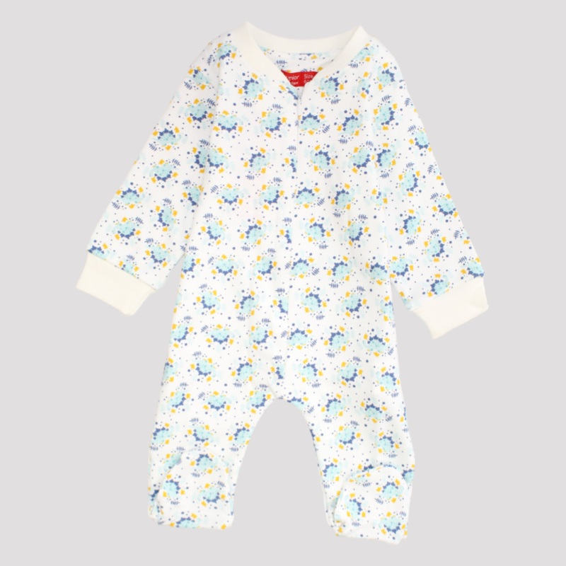 Little Dinos Long-Sleeved Baby Footie