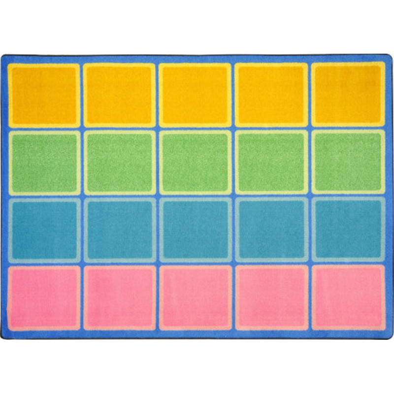 Blocks Abound Rug, 5’4″ x 7’8″ Rectangle, Pastel