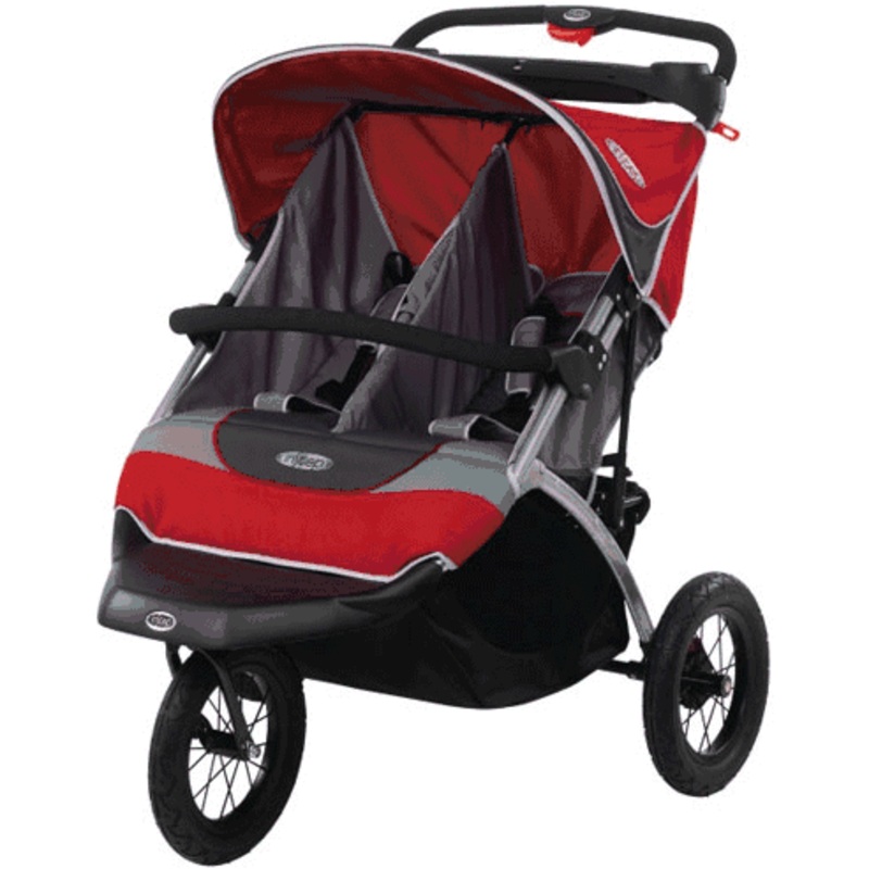InSTEP Suburban Safari 2008 Double Jogging Stroller Red and Grey
