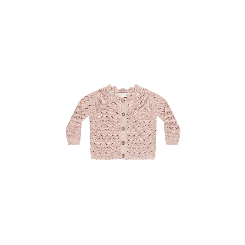 Quincy Mae Scalloped Cardigan – Bubblegum