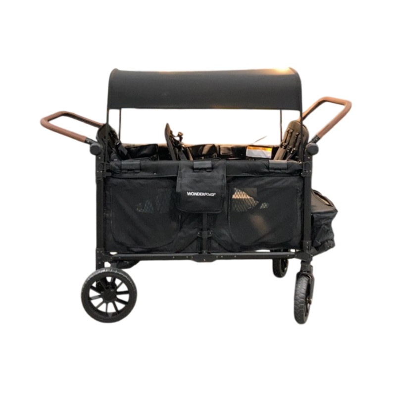 Wonderfold W6 Luxe Pro Stroller Wagon, Jet Black, 2024