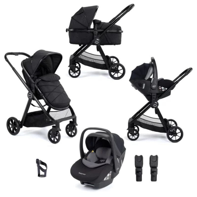 Babymore – Mimi Travel System Pecan i-Size Car Seat  Black