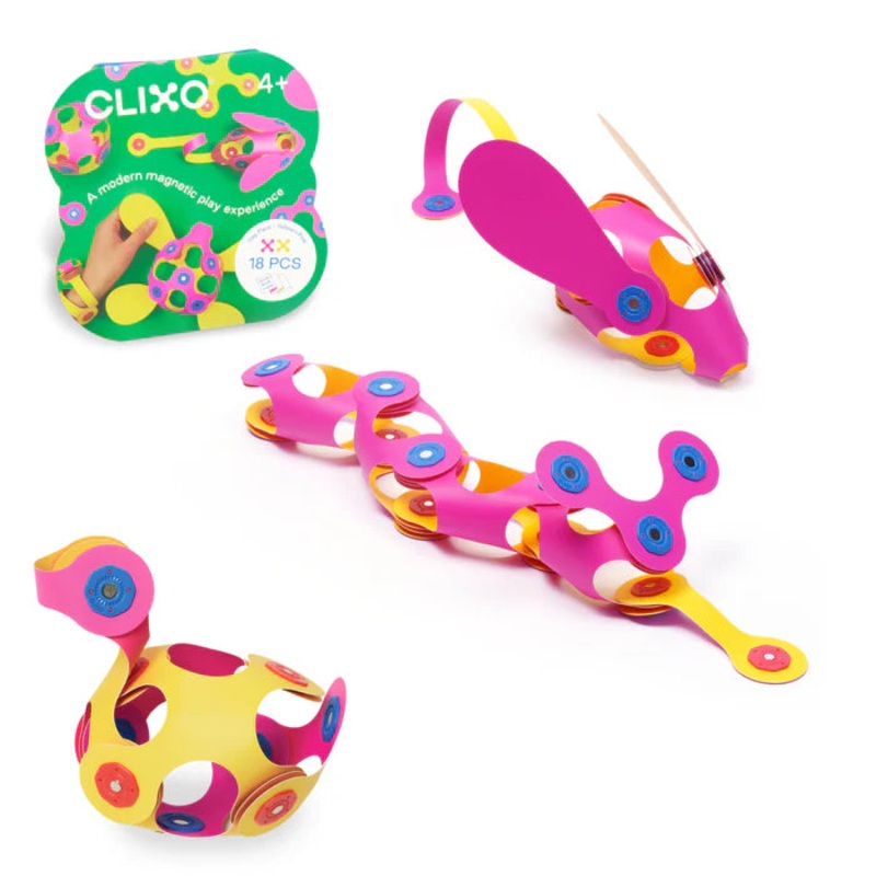 Clixo Itsy Pack – Pink + Yellow