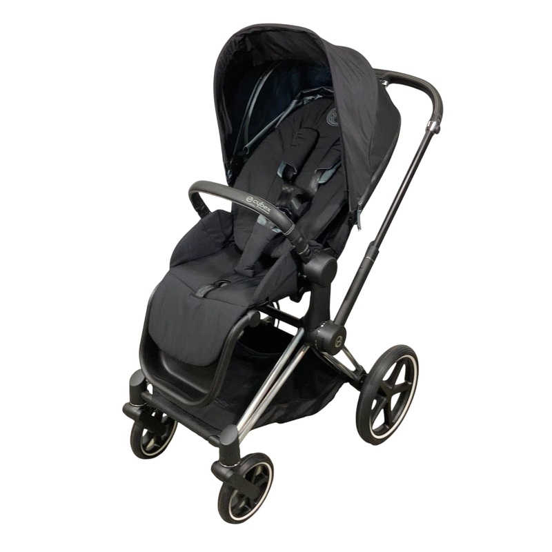 Cybex PRIAM Stroller, 2021, Chrome With Black Details, Deep Black