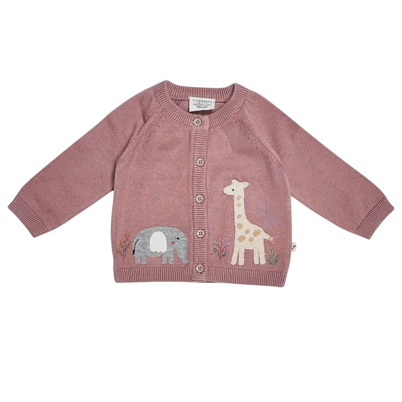Elephant Giraffe Cardigan