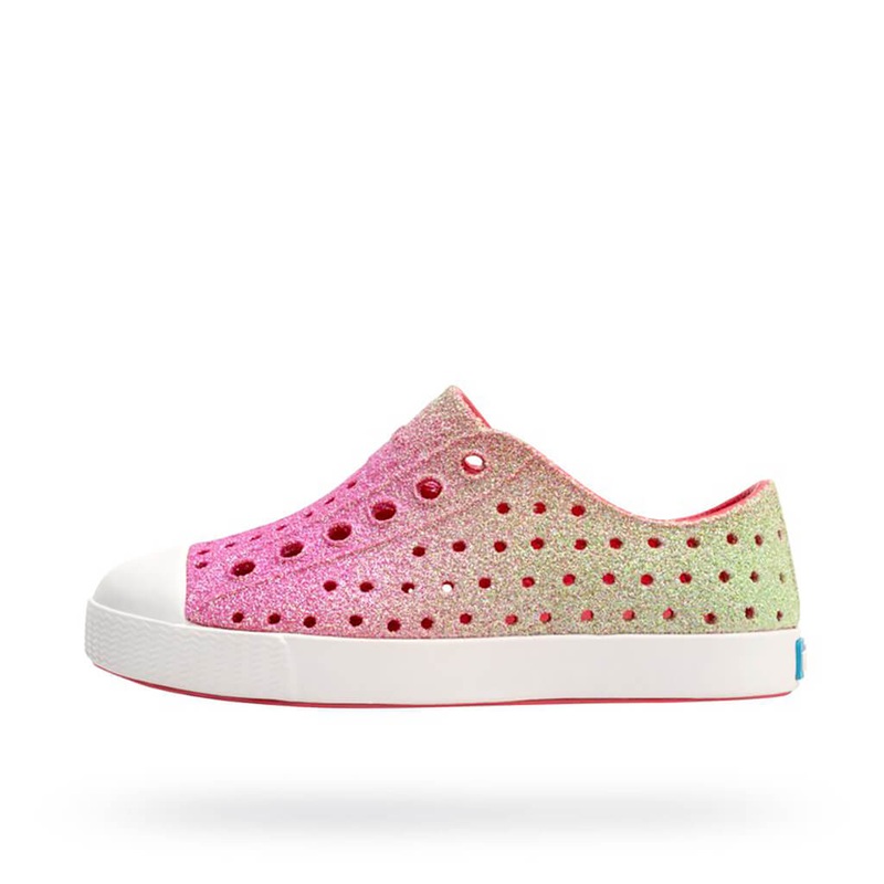 Jefferson Shoes Celery Dazzle Bling Shell White