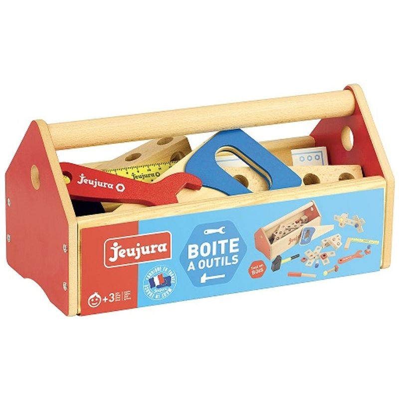 Wooden Tool Box with Tools