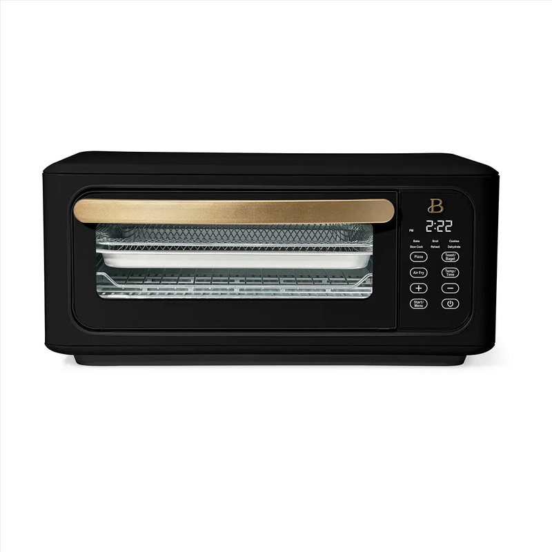 Beautiful by Drew Barrymore 9 Slice Infrared Air Fry Toaster Oven- Black Sesame
