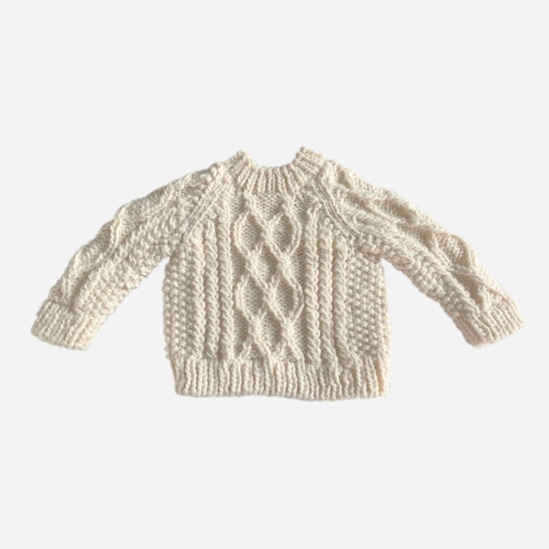 Blueberry Hill Fisherman Sweater – Cream