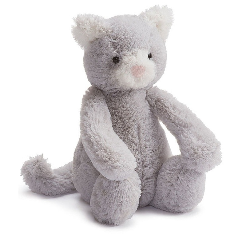 Jellycat Bashful Kitty Grey, 7″