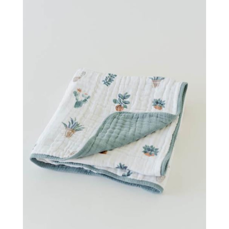 Little Unicorn Cotton Muslin Quilt in Prickle Pots
