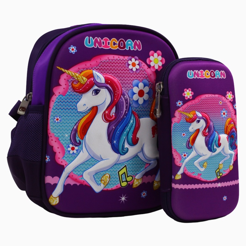 Unicorn School Set (Lunch Bag + Pencil Case)