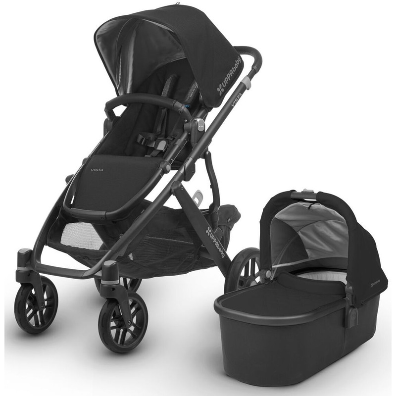 UPPAbaby Open Box 2018 / 2019 Vista Stroller – Jake (Black/Carbon/Black Leather)