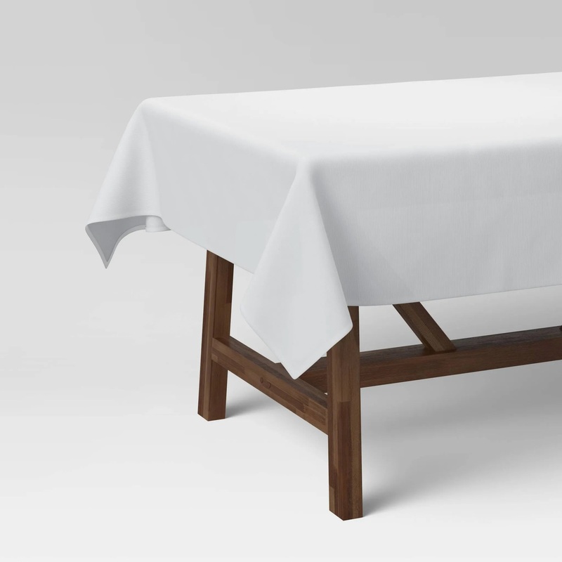 120″ x 60″ Solid Tablecloth White – Threshold