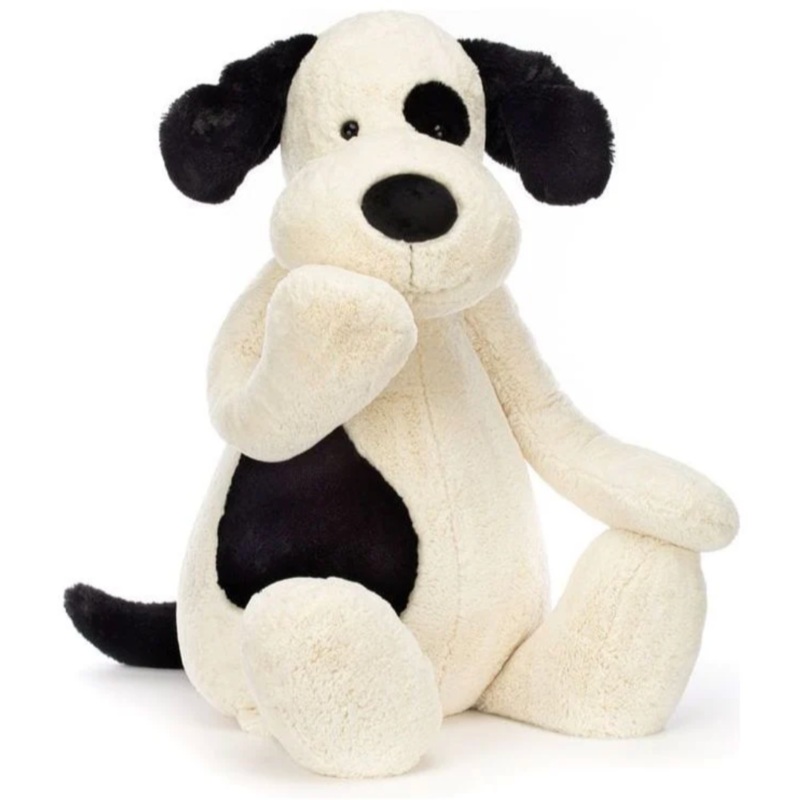 Jellycat Gigantic Bashful Black and Cream Puppy