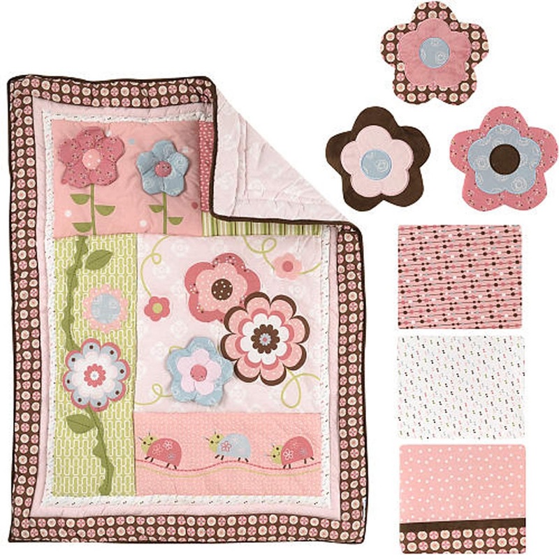 KidsLine Garden Girl 7 Piece Crib Set