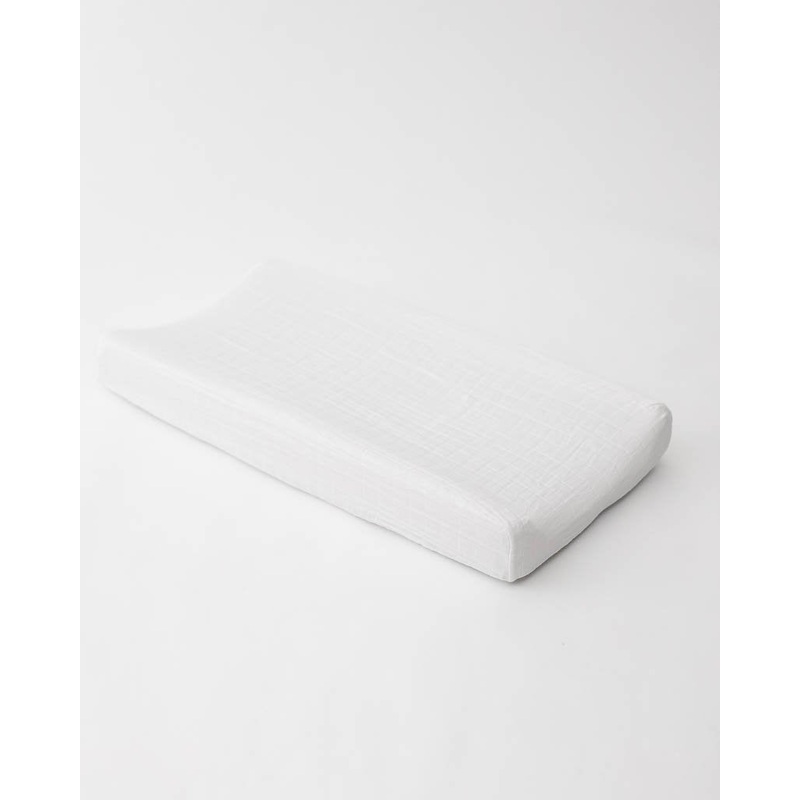 Little Unicorn Cotton Muslin Changing Pad Cover – White