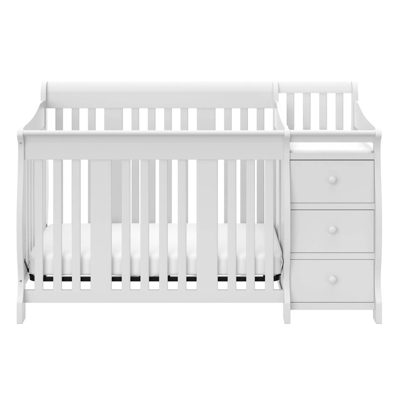 Portofino 5-in-1 Convertible Crib and Changer – White