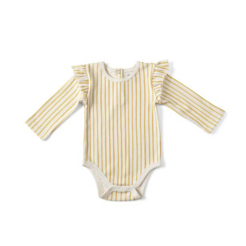 Stripes Away Long Sleeve w/ Ruffle One-Piece
