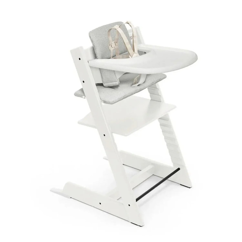 Tripp Trapp High Chair Complete – White/Nordic Grey
