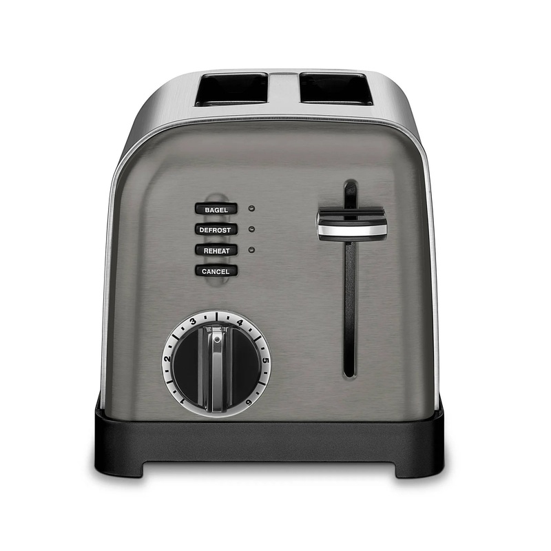 2-Slice Classic Toaster – Black Stainless Steel  (See Description)