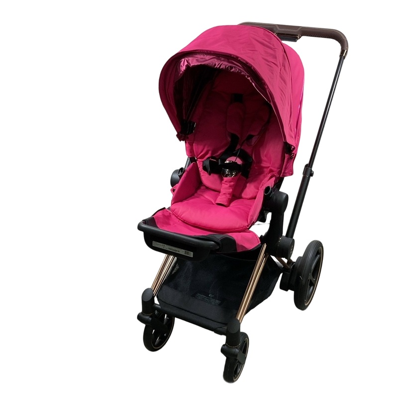 Cybex E-PRIAM Electric Stroller, 2019, Fancy Pink, Rose Gold, without Battery