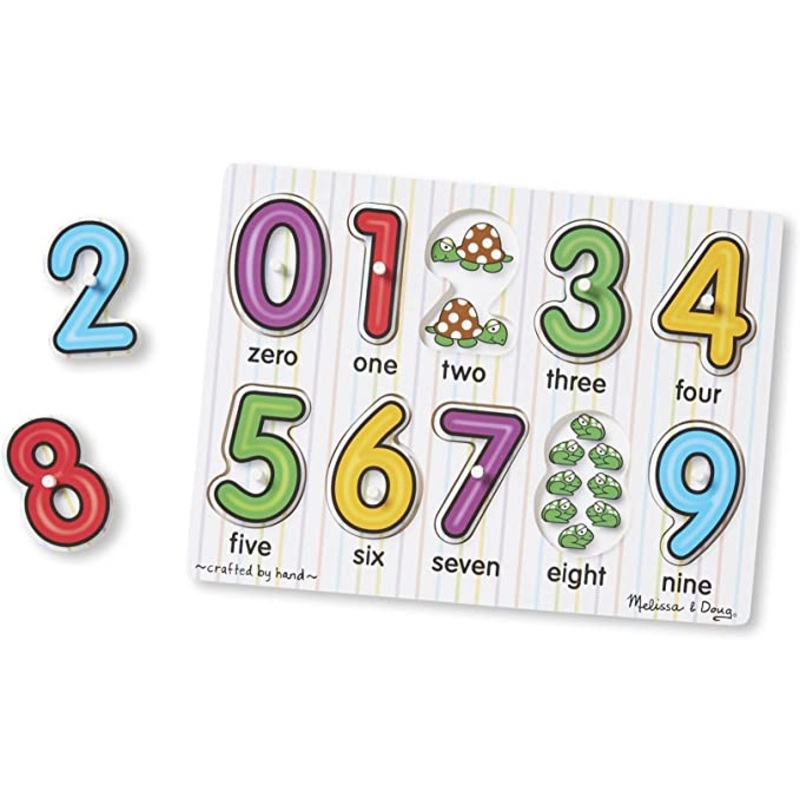 Melissa & Doug See-Inside Numbers Peg Puzzle – 10 pieces