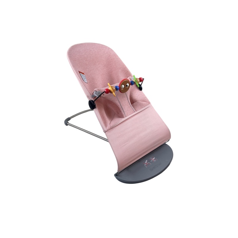 BabyBjorn Bouncer Bliss Bundle With Toy Bar, Googly Eyes, Light Pink 3D Jersey, Dark Grey