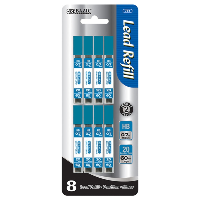 BAZIC 20 Ct. 0.7 mm Mechanical Pencil Lead (8/pack)