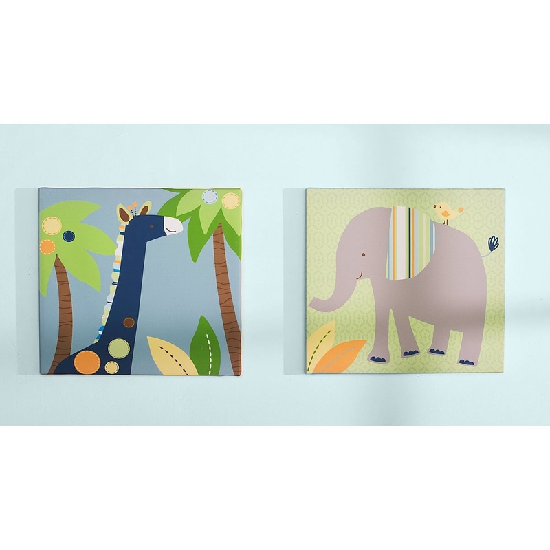 KidsLine Tribal Tails Canvas Wall Art – Set of 2