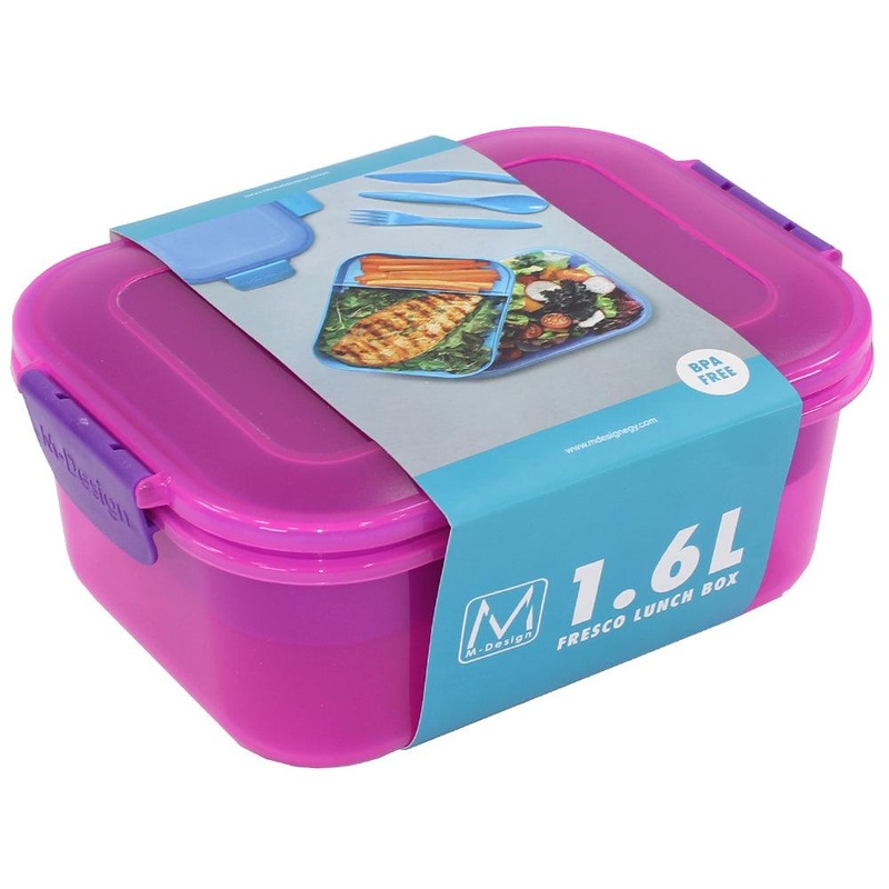 M Design Lunch Box, 1.6 Liter – Purple