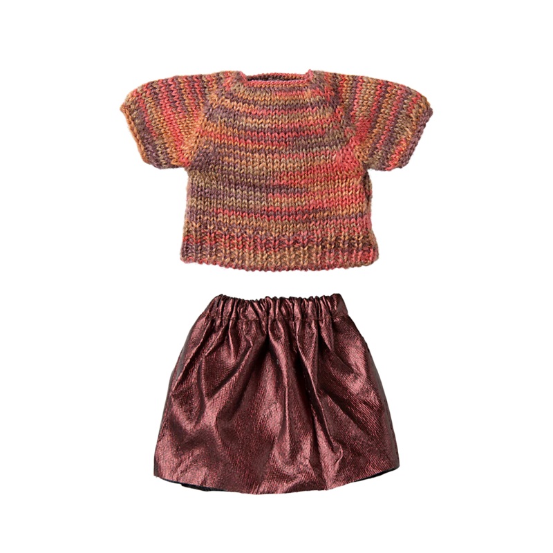 Maileg Mum Mouse Skirt And Knitted Blouse