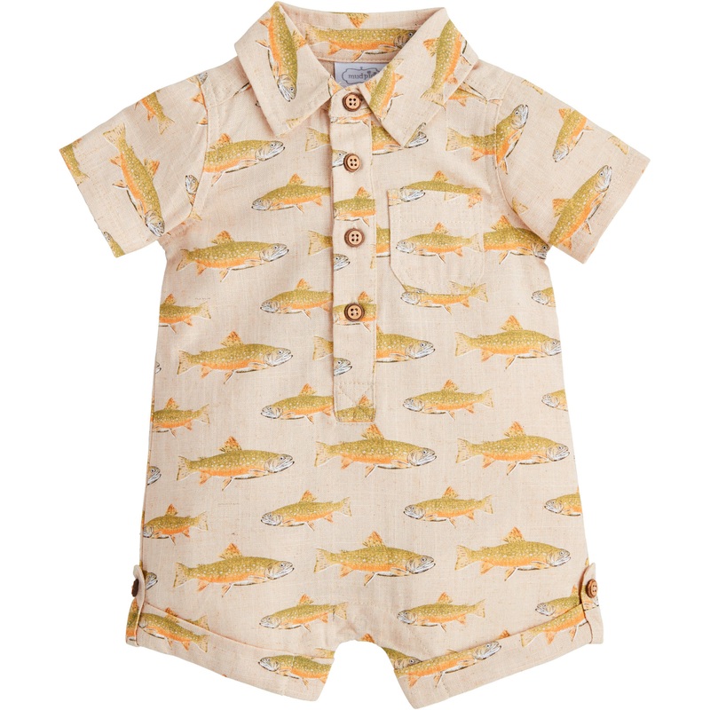 Mud Pie Linen Fish Shortall