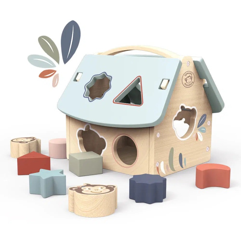 Speedy Monkey – Wooden House Shaped Sorter