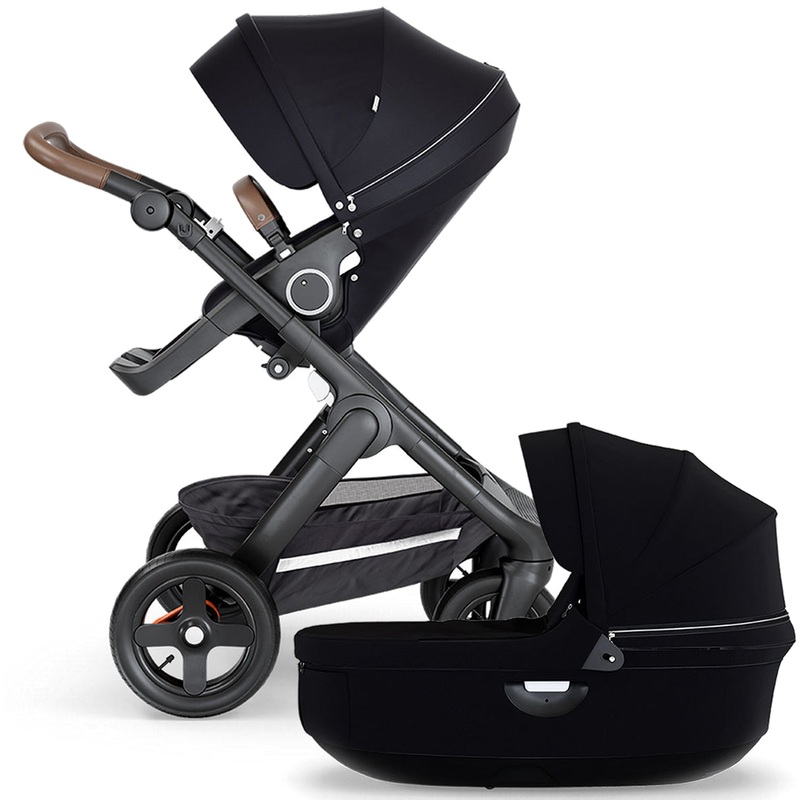 Stokke Trailz All-Terrain Stroller & Carrycot – Black/Black