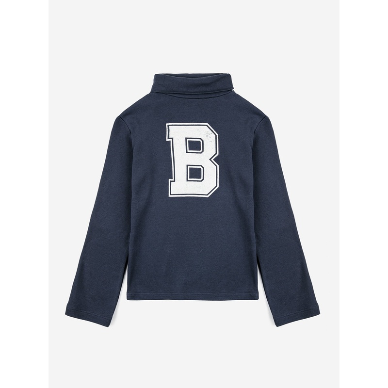 Big B Turtle Neck T-Shirt – Navy Blue