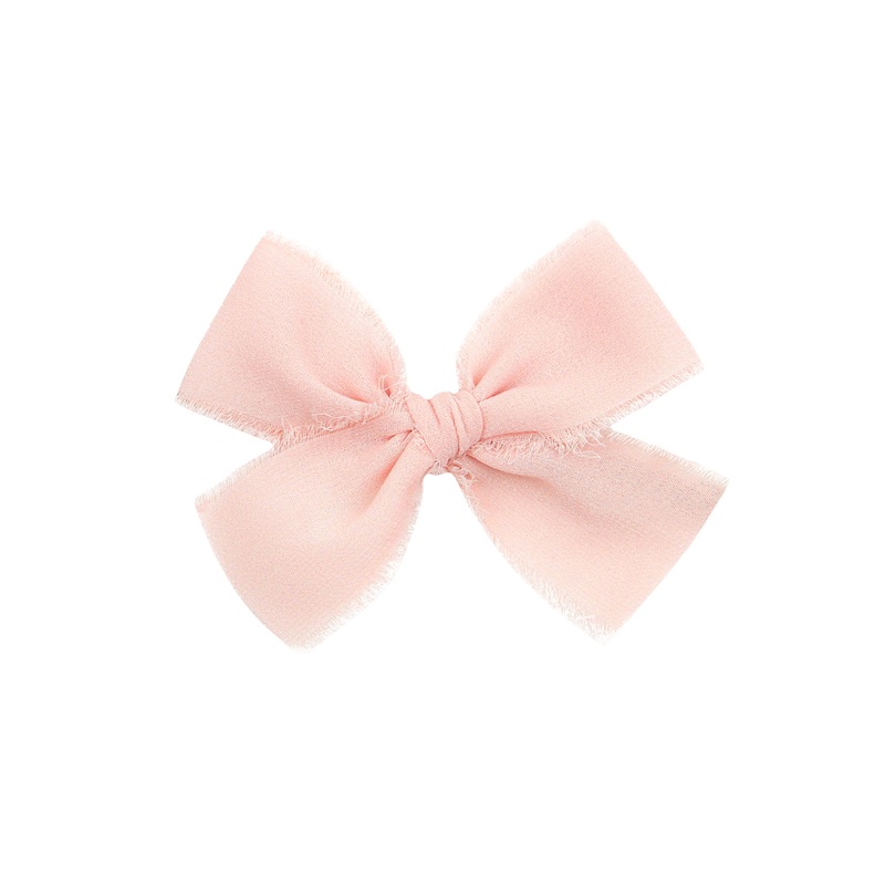 Chiffon Bow – Blush Clip